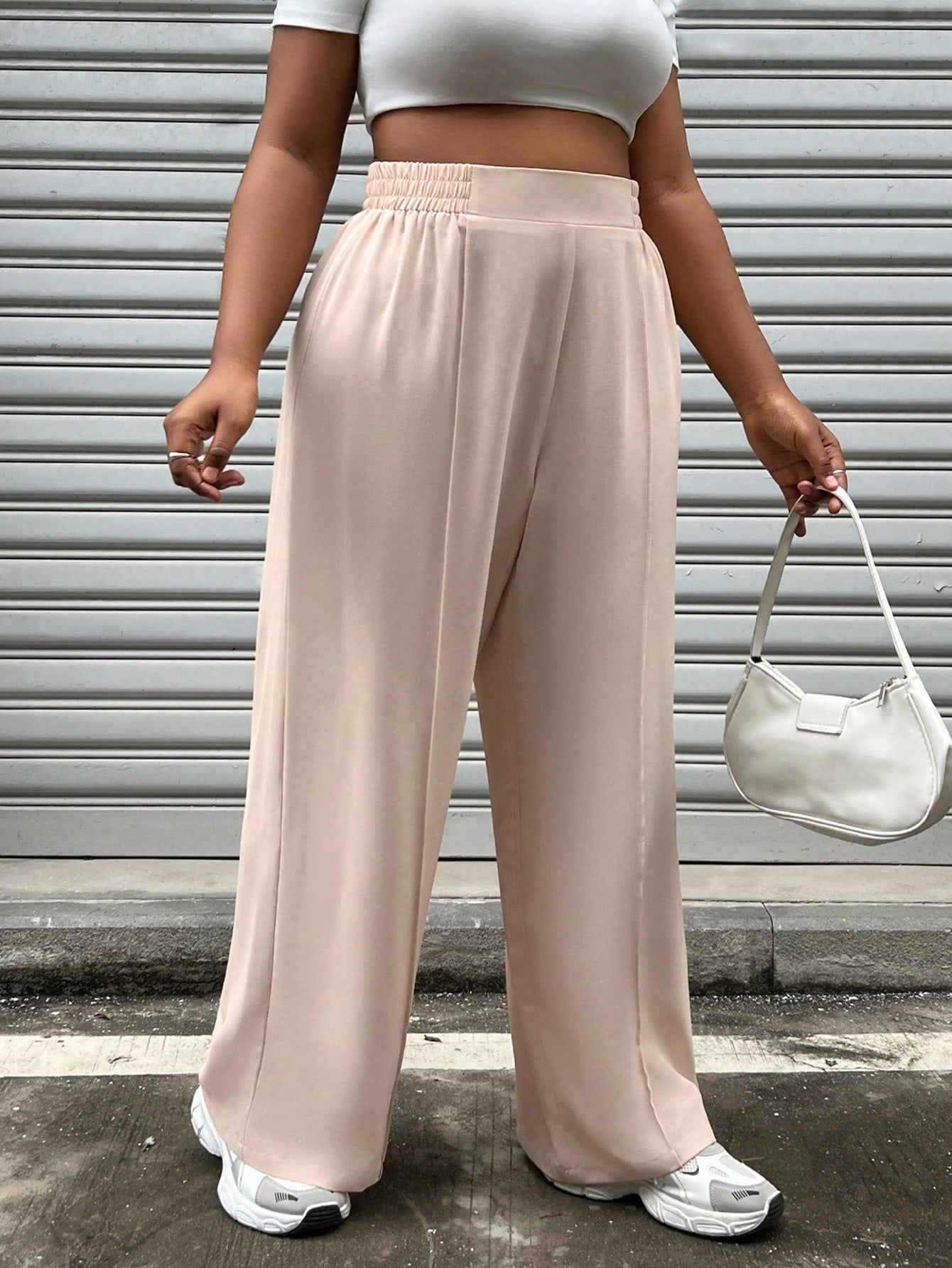 Calça Wide Leg Feminina Plus Size