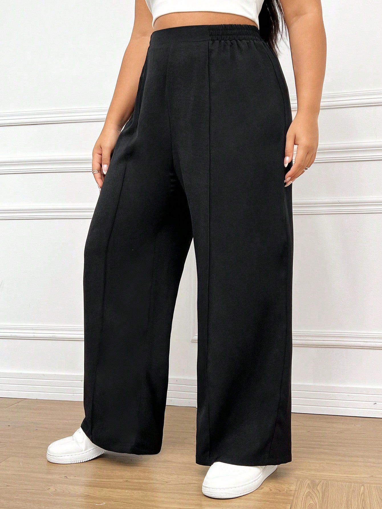 Calça Wide Leg Feminina Plus Size