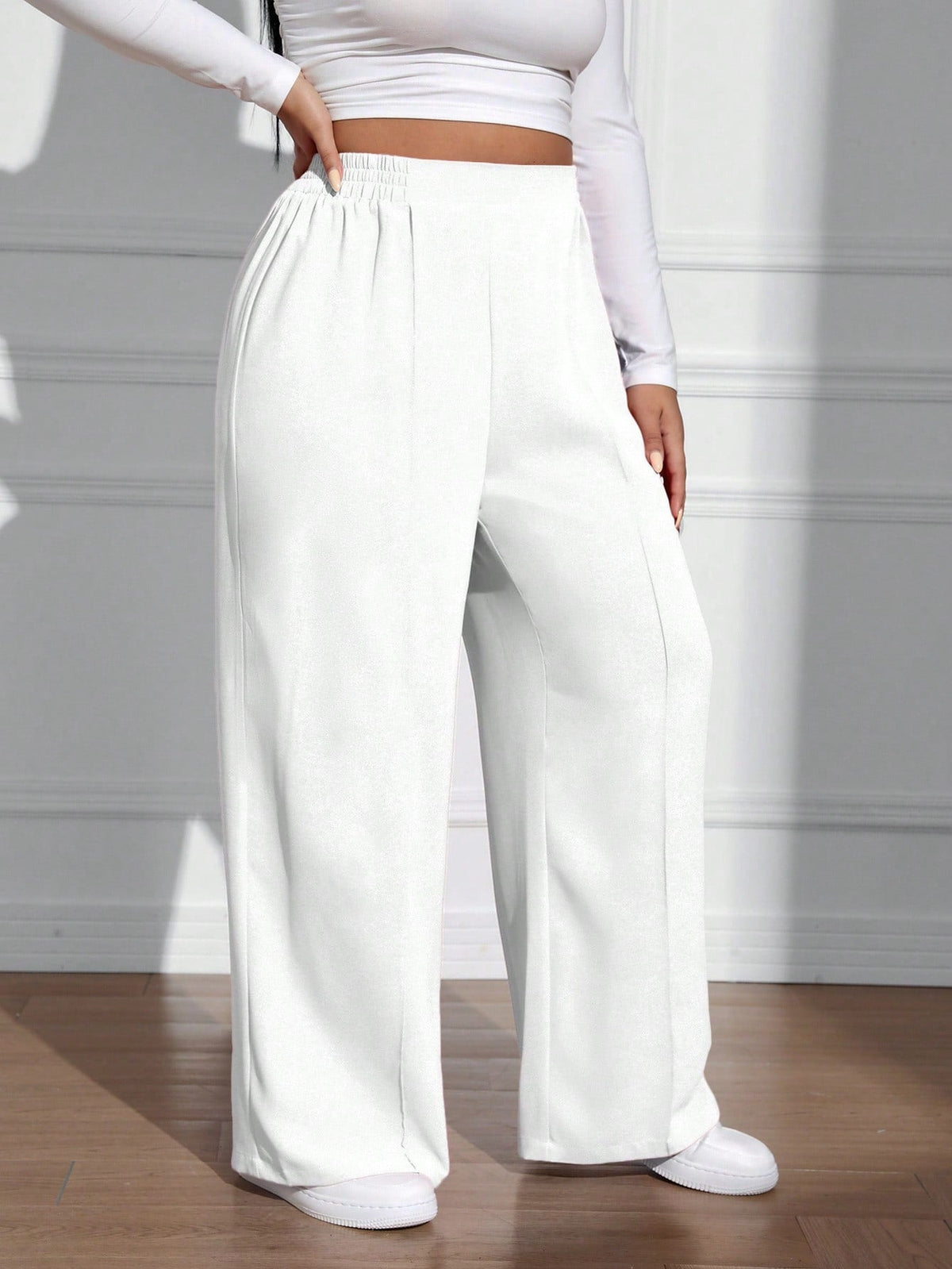 Calça Wide Leg Feminina Plus Size