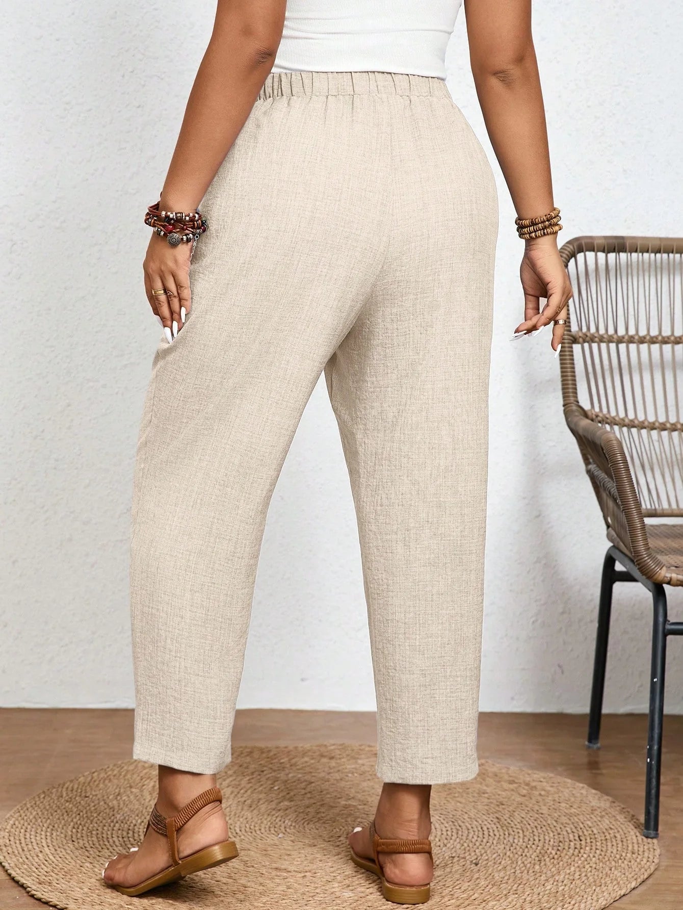 Calça Plus Size Feminina de Linho