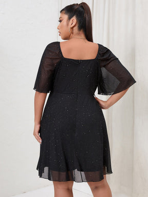 Vestido Curto Plus Size Brilhoso