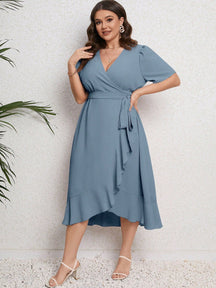 Vestido Plus Size Midi Envelope