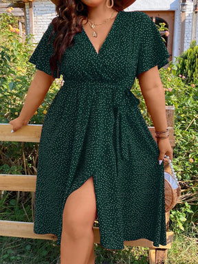 Vestido Midi Plus Size Feminino Envelope
