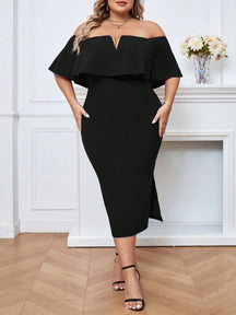 Vestido Midi Plus Size Minimalista