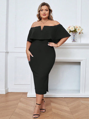 Vestido Midi Plus Size Minimalista