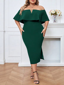 Vestido Midi Plus Size Minimalista