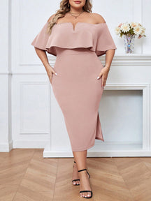 Vestido Midi Plus Size Minimalista