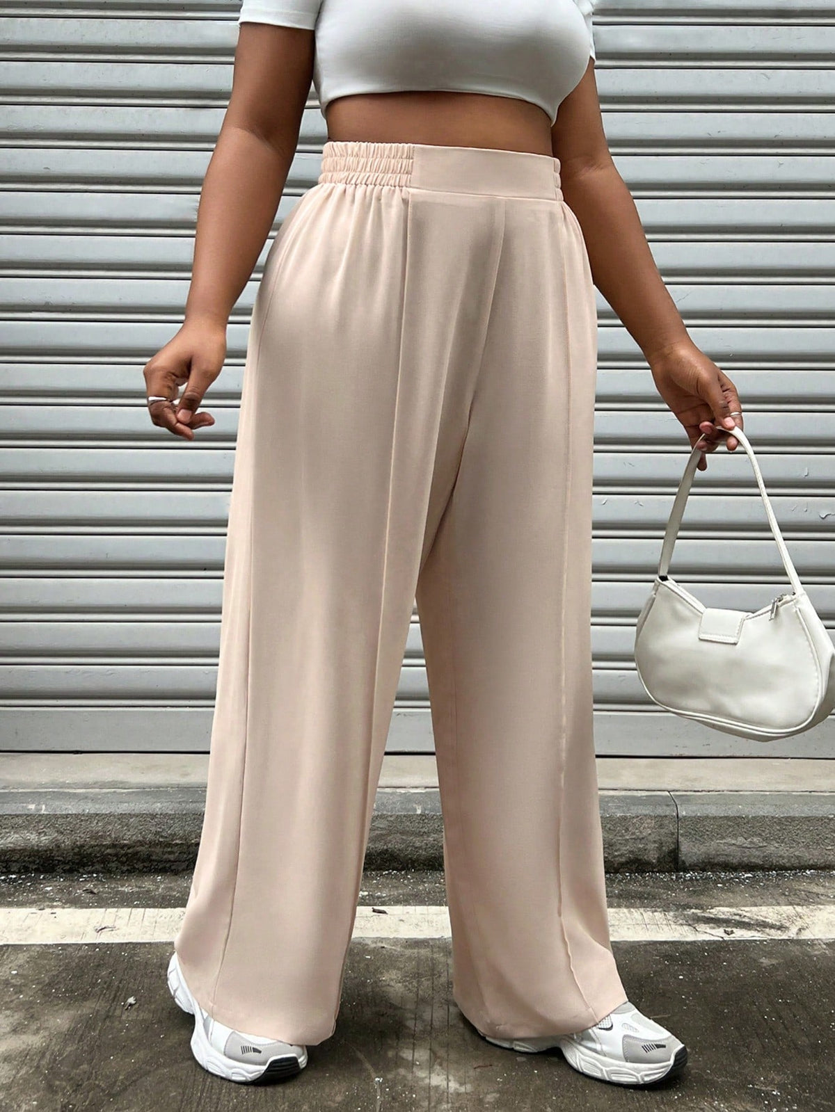 Calça Wide Leg Feminina Plus Size