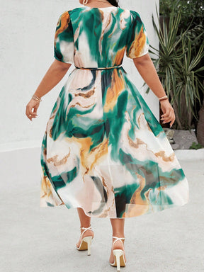 Vestido Midi Plus Size Soltinho