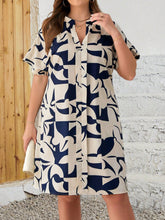 Vestido Plus Size Feminino Geométrico