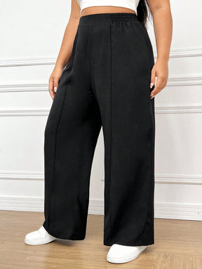 Calça Wide Leg Feminina Plus Size