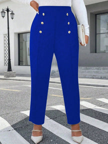 Calça Feminina Plus Size Reta Elegante