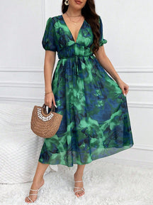 Vestido Midi Plus Size Soltinho