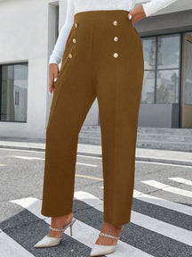 Calça Feminina Plus Size Reta Elegante