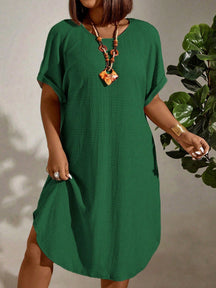 Vestido Midi Plus Size Manga Morcego