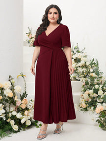 Vestido Social Plus Size Midi Feminino