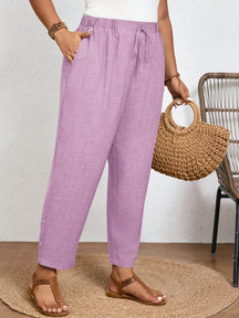 Calça Plus Size Feminina de Linho